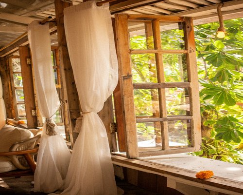 A relaxed Indonesian individual enjoying a balanced morning routine in a sunlit room